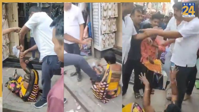 Bengaluru- Woman dragged, brutally assaulted in public for alleged theft of sarees worth Rs 90,000; shopkeeper and assistant arrested
