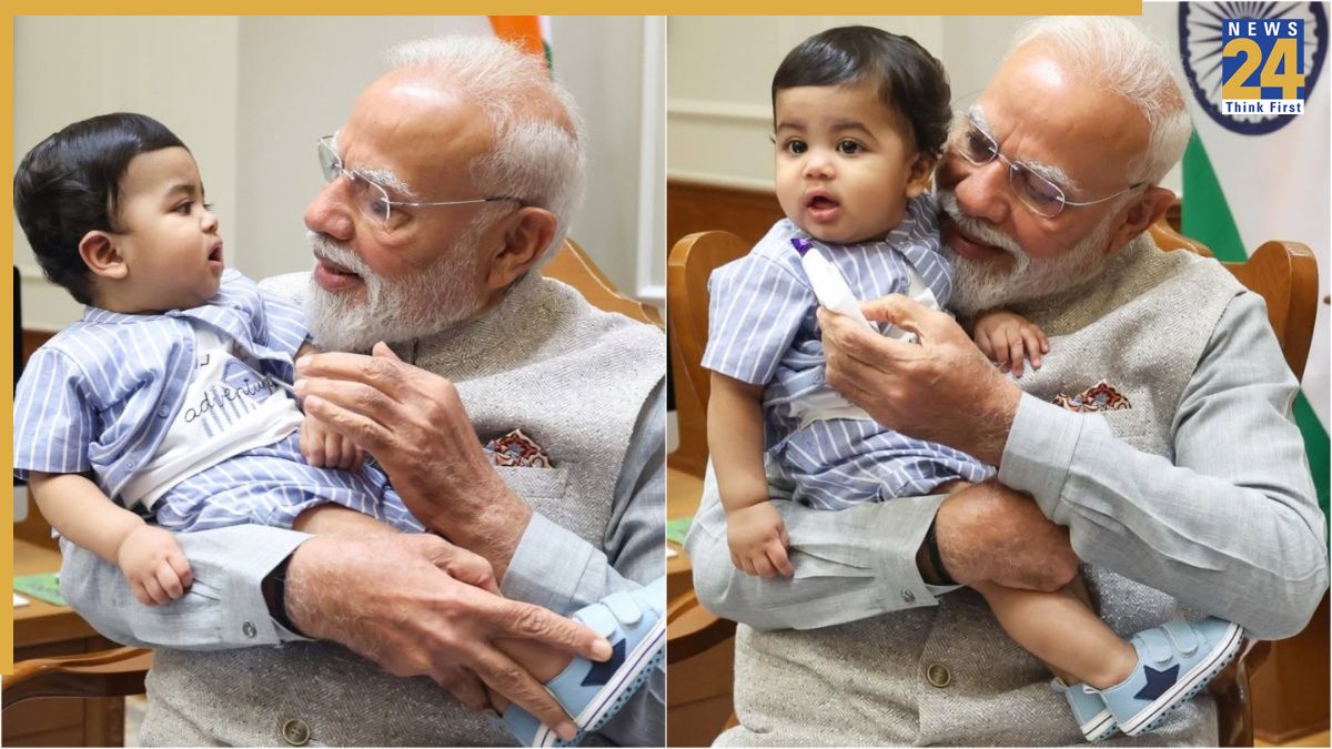 Who is PM Modi's 'young friend' seen playing in his lap in viral Instagram post? His name is..., father is... Who is PM Modi's 'young friend' seen playing in his lap in viral Instagram post? His name is..., father is...