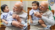 Who is PM Modi's 'young friend' seen playing in his lap in viral Instagram post? His name is..., father is...