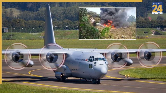 Colombian Air Force plane with 110 soldiers onboard crashes during take-off, casualties feared; dramatic visuals show aircraft engulfed in flames